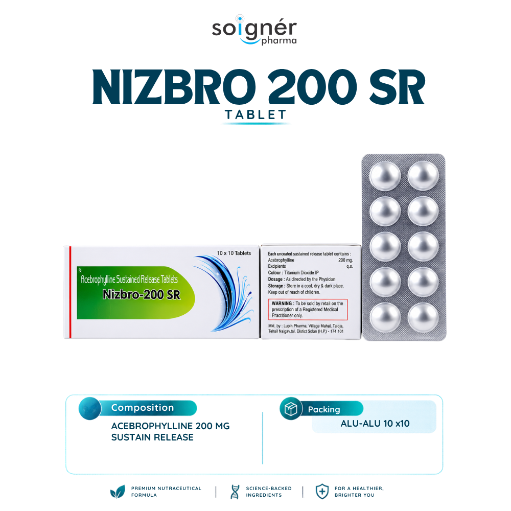 Acebrophylline Tablets nizbro-200